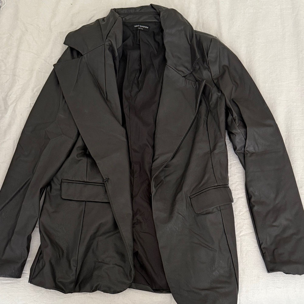 Oversized black blazer naked wardrobe